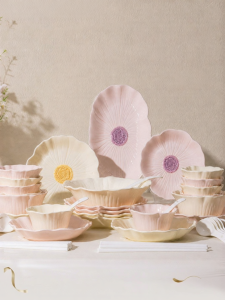 JINGDITAOCI | High Aesthetic Household Tableware Set Ceramics