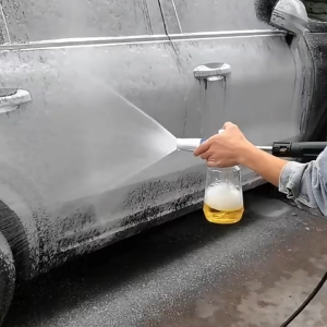 Car Wash Foam Spray Bottle1/4 Inch Quick ConnectionAdjustable Fan Nozzle Pressure Washer Tool