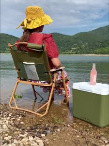 【HOSPORT Camping Mall】เก้าอี้พับได้ Kermit เก้าอี้ผ้า Oxford เก้าอี้กลางแจ้งแบบพกพาอลูมิเนียมเก้าอี้ชายหาด Kermit สำหรับบาร์บีคิวปิกนิกกลางแจ้ง