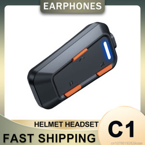 New C1 Motorcycle Helmet Headset Wireless Bluetooth 5.3 Stereo Riding Earphone Anti-interference Motor Bike Handsfree Headphone