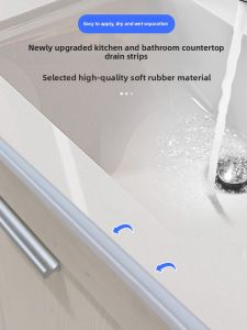 Kitchen Bathroom Self Adhesive Waterproof Edge Strip Sink Partition Water Barrier Solid Waterproof Sticker Home Cleaning Tools