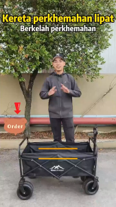 400L Outdoor Wagon Trolley Troli Barang Foldable Cart camping trolley Camping Shopping