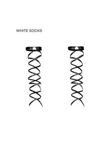 White Cross-Banded Leg Socks Y2K Subculture American Hot Girl Pure Desire Leg Ring High Tube Ultra Thin Shape Leggings Womens Socks