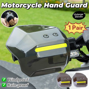 Motorcycle Hand Guard Protector Shield Motorbike Handlebar Wind Waterproof Protection Cover With Reflective Tapet