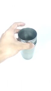 #555 Stainless Steel Tumbler Cups (10oz) Stainless Mugs Saucers Dining Cups Restaurant Home Use Tumbler