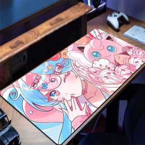 Potdemiel | 90x40cm Mouse Pad P-Pikachus Gamer Large Computer Notebook Pc Mousepad Carpet Gaming Accessories Keyboard New Desk Mat