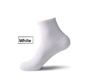 Disposable Mens Mid-Calf Socks 100 Pairs Travel-Friendly No-Wash Pure Color Work Socks Anti-Odor Boat Socks Simple Style