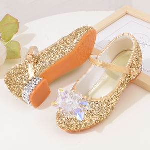 Soft Bottom Princess Style White Shoes Girls High Heels