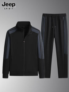 JEEP SPIRIT | Casual Loose Stand Collar Mens Fall Set