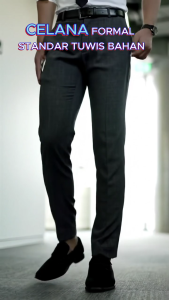 NDS COLEKSEN | Celana Kantor Formal Twist Halus Standar Reguler Tebal Nyaman Seharian