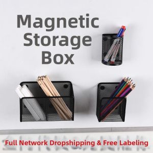 MEISITEKEKE | Magnetic Metal Pen Holder Large Capacity