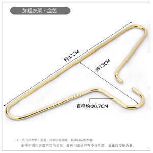 Nordic Style Thickened Plated Metal Clothes Hanger Golden Luxury Clothes Drying Rack Solid No-Trace Home Furniture Clothes Hanger