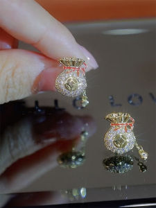 Unique Personality 925 Pure Silver Needle Ear Studs Womens Fashion Jewelry  Outburst Luxury Sensation Lucky Bag Ear Jewelry