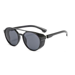 New European and American style fashion punk round sunglasses trend mens and womens retro personality glasses outdoor sun shading cycling UV protection