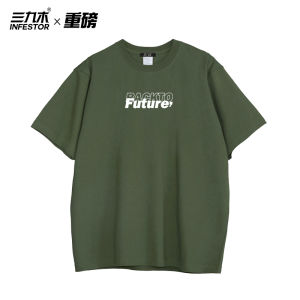 Loose Fit Military Green Cotton T-Shirt Mens Summer Fashion Brand Printed Half Sleeve Sweat Absorbent Casual Streetwear