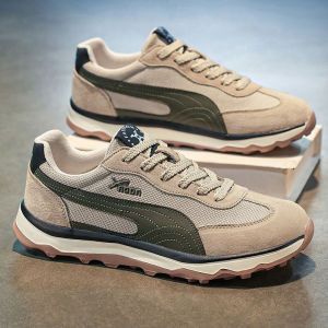 Mens Sporty Casual Shoes Breathable Running Shoes Soft Bottom Anti-Slip Trendy Shoes for Autumn Comfortable All-Match Shoes