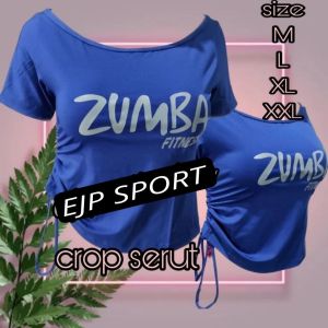 baju senam zumba crop zumba serit dibagian samping
