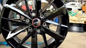 แม็กอีซูซุ ขอบ18 กว้าง7.5 et33   สีอบpowder coat ป้ายแดง ใส่ isuzu  MU x mu7