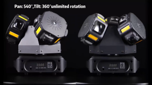 Flowwave ไฟดิสโก้เลเซอร์ 150W หัวขยับได้ 3 หัว RGBW/เหลือง เอฟเฟกต์สโตรบ ควบคุม DMX512 เหมาะสำหรับงานปาร์ตี้ บาร์ ผับ งานแต่งงาน แสงสีสดใส หมุนได้รอบทิศ สร้างบรรยากาศสุดประทับใจ งานปาร์ตี้ฮาโลวีน