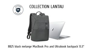 8825 - Rivacase Macbook Pro Ultrabook Backpack 13.3" (BLACK MELANGE)