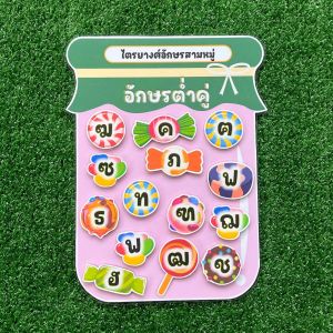 ไตรยางศ์อักษรสามหมู่ สื่อการสอนภาษาไทย สื่อการสอนทำมือ