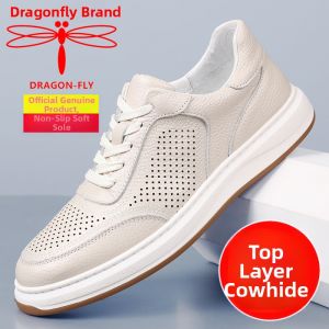 DRAGON-FLY | New Summer Mens Breathable Soft Bottom Leather Sandals
