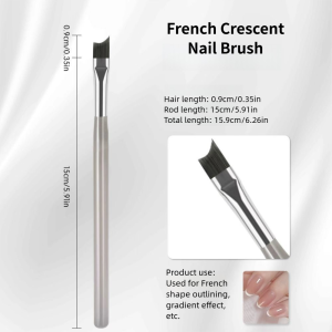 1/5Pcs Professional French Nail Art Brushes Set Half Moon Shape Nail Brush UV Gel Acrylic Painting DIY Manicure Tool