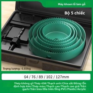 Bộ Mũi Khoan Lỗ BAOLIAN Lõi Kim Loại Dùng Cho Chế Tác Gỗ 19-64/64-127/19-127mm Bộ Mũi Khoan Hình Vương Miện Bộ Dụng Cụ Cắt Có Thể Thay Lưỡi