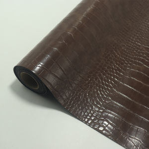 50x135cm Glossy Crocodile Patterned PVC Faux Leather 1mm Thick Cloth Bottom Soft Waterproof for DIY Handbags Belt Sofa Decorate
