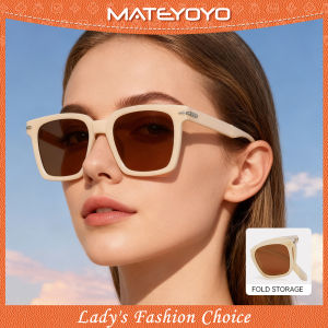 MATEYOYO Women Mens Sunglasses Foldable Sunglasses Fashion Sunglasses UV400 Resistant Foldable Summer Sunglasses Ultra Light Outdoor Traveling Walking Shopping Driving