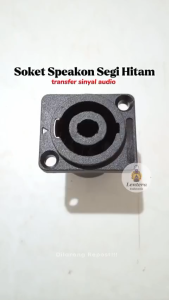 Socket Speakon Segi Kotak Kecil Hitam Soket
