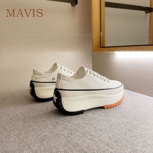 รองเท้าผ้าใบระบายอากาศเพิ่มความหนา 5 ซม สำหรับ ลำลองใหม่ ของ ผู้หญิง