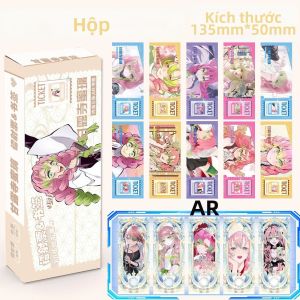 Bandai | Đồ Lưu Niệm Anime Diệt Quỷ - Bookmark Laser AR - Thẻ Dài Hai Mặt Dễ Thương Mitsuri Kanroji Shinobu Kocho - Đạo Cụ Cosplay Trang Trí