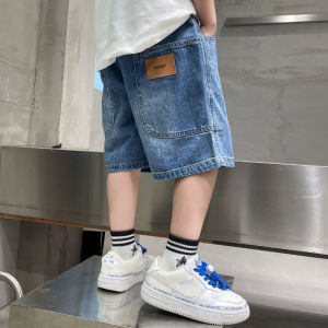 Boys Denim Shorts Summer Thin 2024 New Arrival Kids Medium and Large Childrens Clothing Boys Capri Pants Summer Clothing Trendy