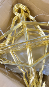 Hanger Baju Dewasa Stainless Gold Gantungan DIP Besi Emas Slim Premium