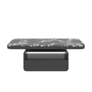 MOSU | Light Luxury Minimalist Carbon Steel Crystal Stone Coffee Table