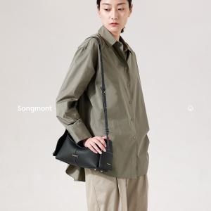 กระเป๋าโฮโบ้ทรงหลังคาเล็ก Songmont - รุ่นแขวนหู ทำจากหนังแท้คุณภาพสูง เหมาะสำหรับสะพายข้าง