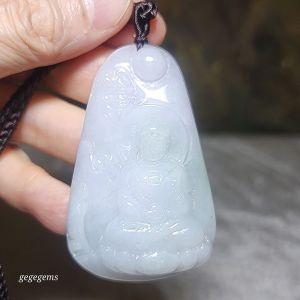 Burma Jade Type A Jadeite Buddha (Mahavairocana) Landscape pendant (with certificate)