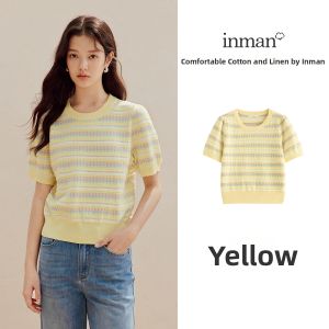 INMAN | Breathable Lightweight Short-sleeved Knit Top
