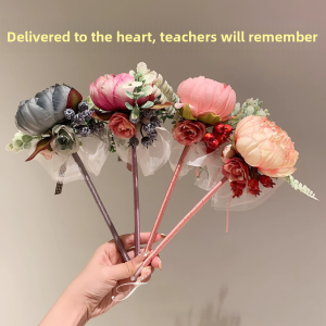 Creative Practical Flower Bouquet Pen Gift for Female Teachers Kindergarten Teachers Day High End New 2025 Unique Present