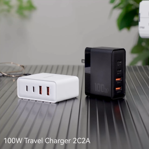 Essager 100W ที่ชาร์จ2C2A GaN USB C ชาร์จเร็ว QC PD Type C ชาร์จเร็วสำหรับ Samsung เครื่องชาร์จโทรศัพท์