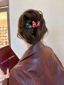 Kẹp Tóc Xoắn Nơ Đỏ Cho Phụ Nữ Thanh Lịch Kẹp Tóc Kiểu Hàn Quốc Mới 2025 Kẹp Tóc Đuôi Ngựa Thời Trang Mới Kẹp Tóc Hai Bên Đầu