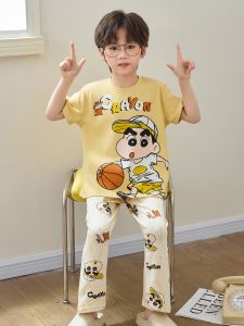 SHAPRA | Cute Crayon Shin-chan Printed Cotton Childrens Sleepwear Set