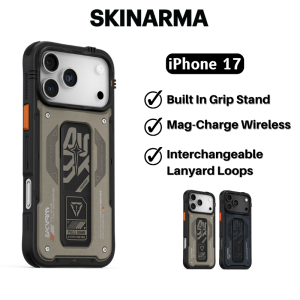 SKINARMA Aegis iPhone 17 Pro Max Case / iPhone 17 Pro Case Mag-Charge Grip Stand Phone Case