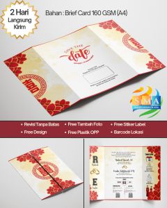 undangan pernikahan lipat tiga design terbaru model vina wedding invitation chinese