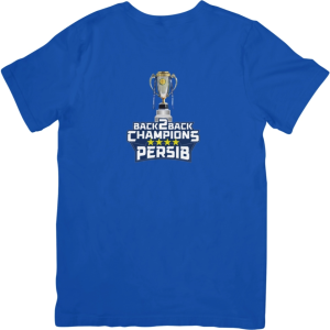 Kaos Persib Bandung Champions 2025 Cotton Knitto - T-Shirt Bola DTF Printing Pria Wanita
