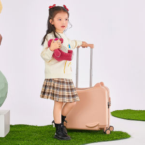 Ultra-Light Childrens Suitcase Boys Can Sit And Ride 20-Inch Travel Luggage Cute Girl Small Leather Suitcase Hard Shell Zipper