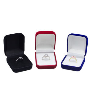 Premium Velvet Ring Storage Box Store Counter Jewelry Display Proposal Wedding Ring Storage Display Box Gift Packaging Box