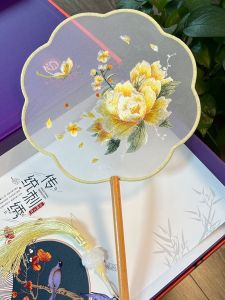Double-Sided Embroidered Classical Chinese Fan Dance Fan Cheongsam round Hanfu Special Childrens Fan Traditional Handcraft