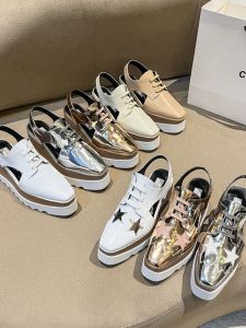 Stella Thick Heel Sandals Womens Star Embellished Platform Pumps Casual Versatile Summer New Style Heightening Shoes